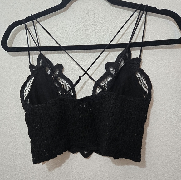 Free People One NWT Adella Bralette Black Large - Picture 8 of 13
